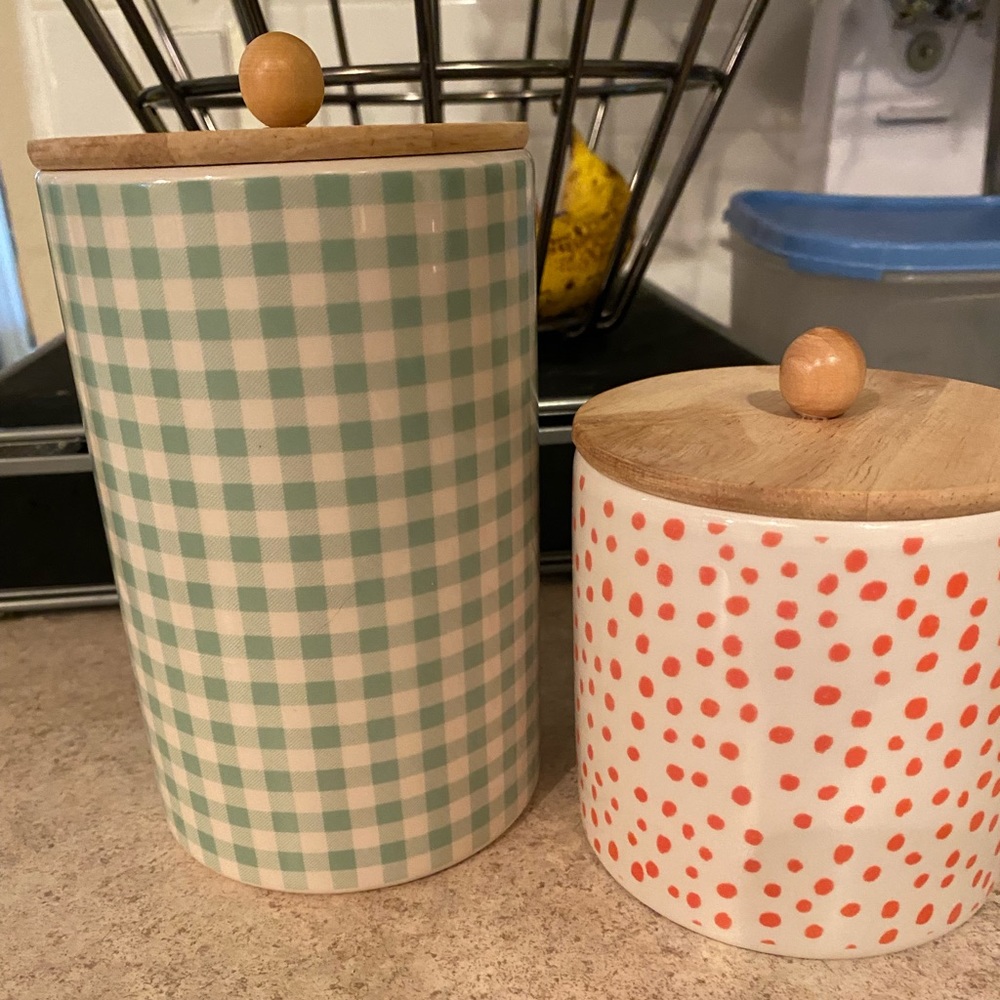 Set of 2, Spring cylinder canisters